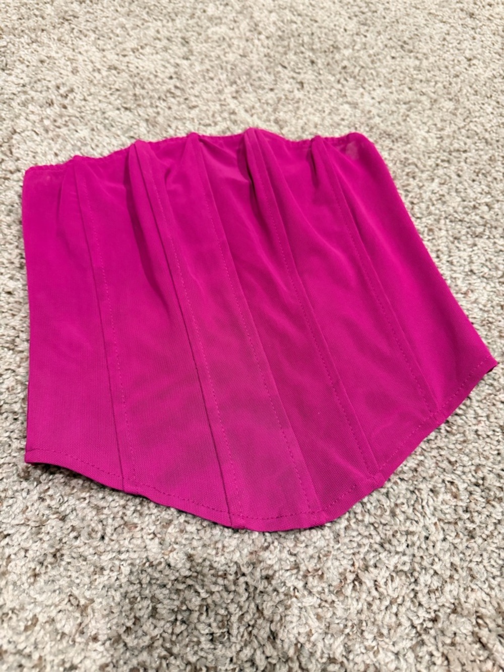 Windsor | Bright Magenta Panelled Corset Crop Top